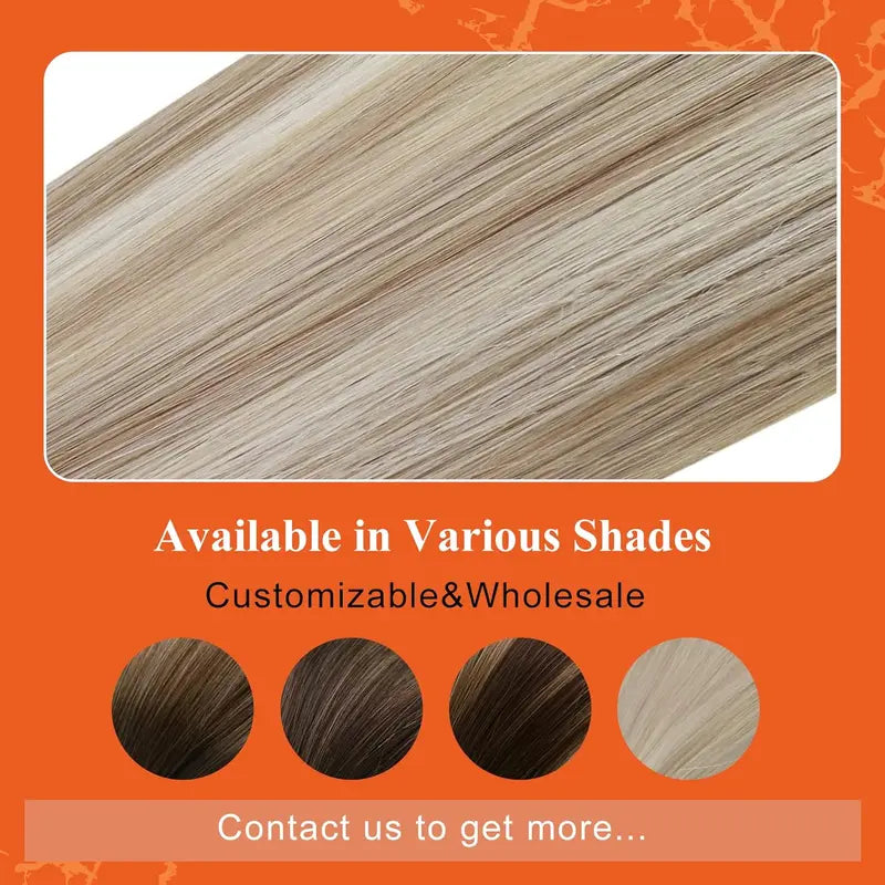 Full Shine U Tip Hair Extensions Balayage Color Human Hair Fusion Beads - 50g