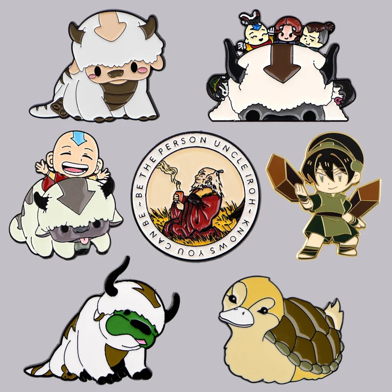 Anime Appa Avatar Flying Bison Enamel Pin Brooch Lapel Badge Jewelry Gift