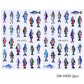2pcs Ocean Fish Nail Art Stickers Self-Adhesive Decor for Manicure DIY