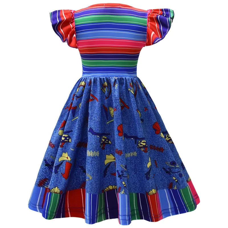 Kids Halloween Ghost Costume Dress & Headwear Set for Children