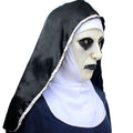 Scary Nun Latex Mask with Headscarf Halloween Costume Accessory