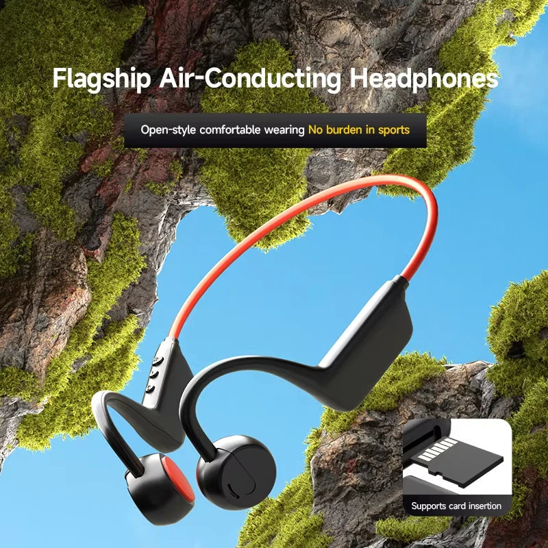 Bone Conduction Bluetooth Headset Waterproof Fitness Sports Headphones with Mic