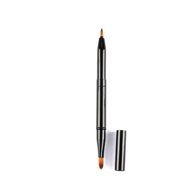 Retractable Lip Brush Dual-Use Lipstick & Eyeshadow Makeup Tool with Cap