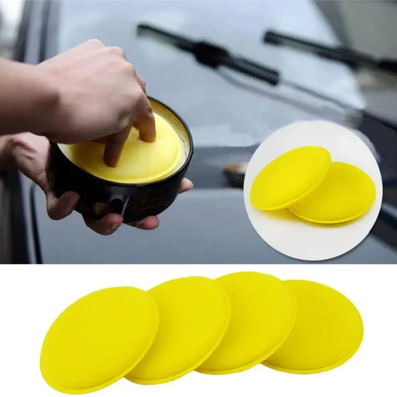 Car High Density Waxing Polish Foam Sponge Set - Multi-Color 10x10x2cm