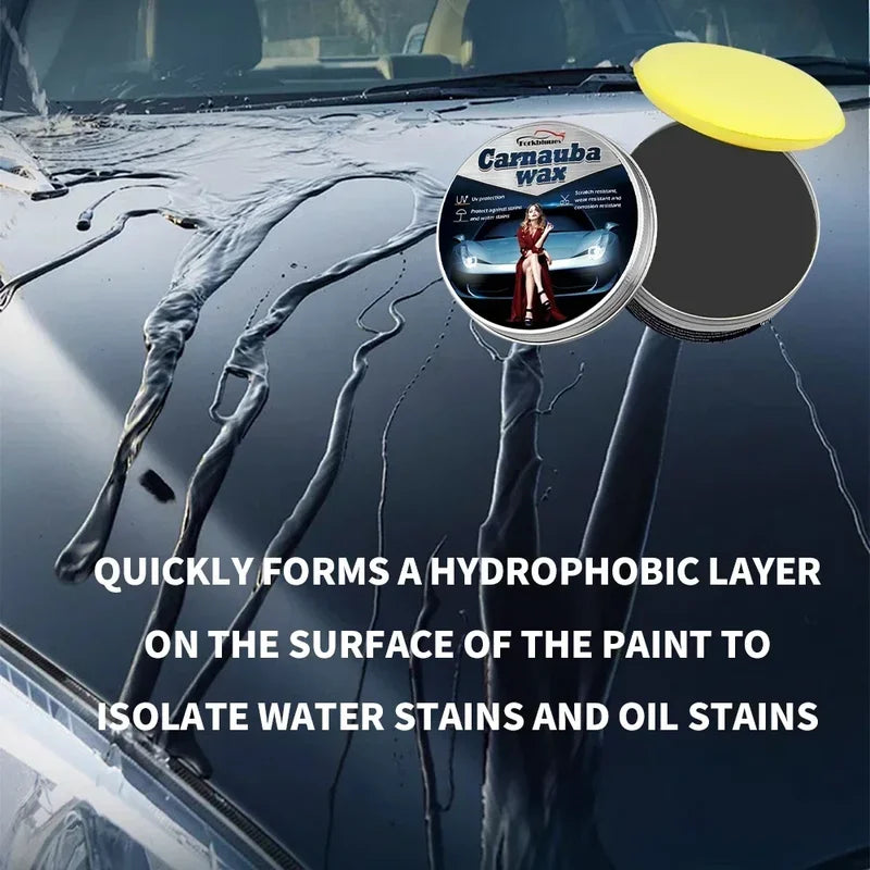 Car Wax Crystal Plating Set Hard Glossy Paint Coating Scratch Repair with Sponge