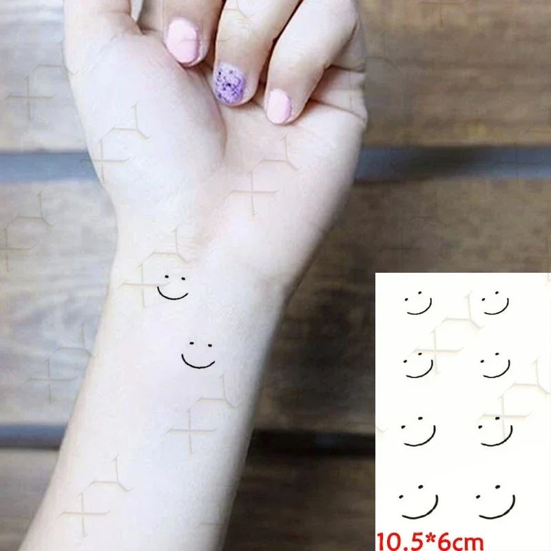 Waterproof Temporary Tattoo Stickers Heart Body Art Flash Tatoo for Finger Wrist Ankle