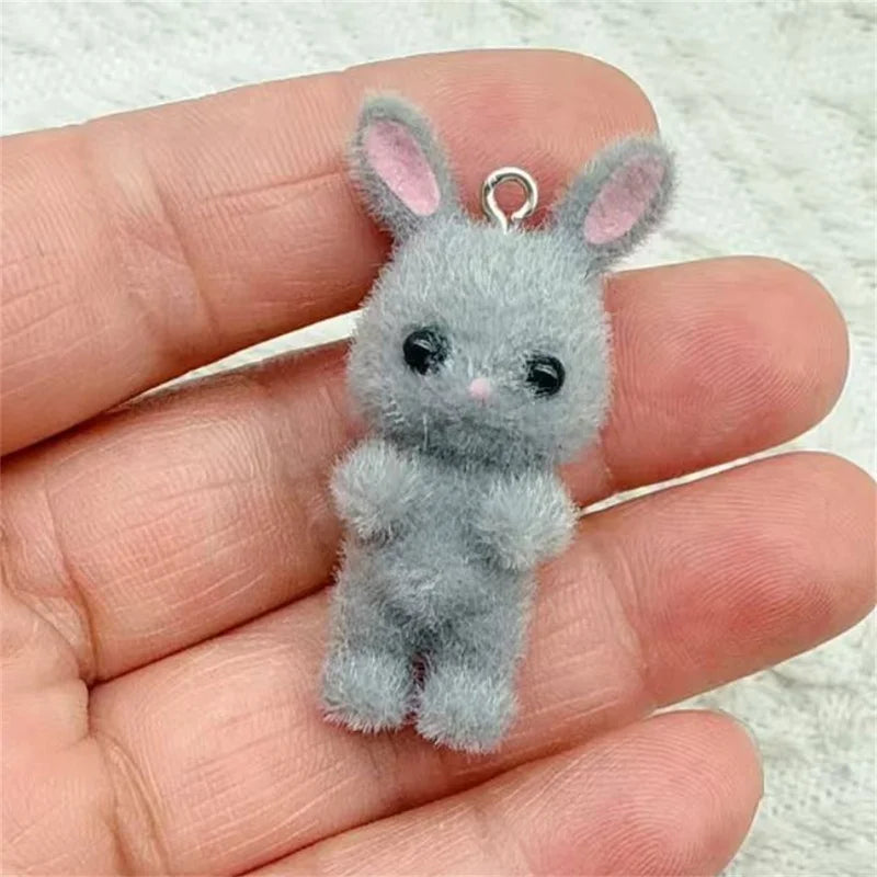 3PCS Resin Animal Charms for Jewelry Making - Rabbit Pendant DIY Accessory