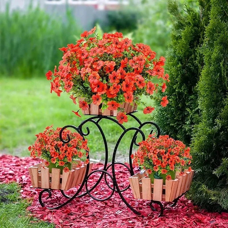 Outdoor UV-Resistant Faux Plants for Garden & Indoor Decor - Fake Flowering Plants