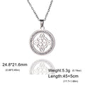 Ladies' Celtic Witch Knot Pendant Necklace Stainless Steel Talisman Jewelry