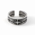 Retro Night Sky Art Ring for Men & Women Silver Punk Gothic Adjustable Jewelry