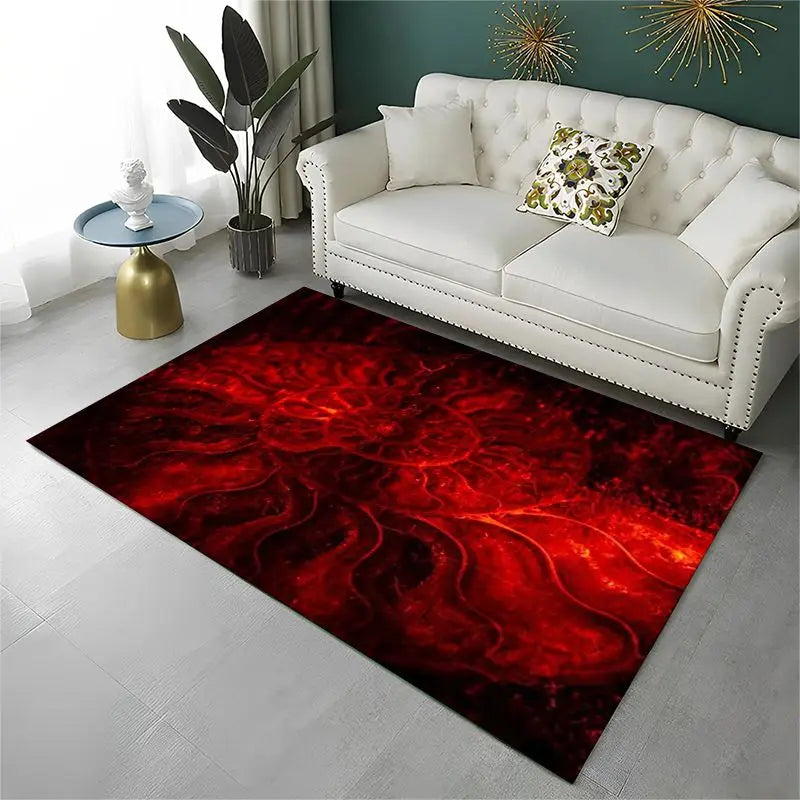 Ancient Dinosaur Fossil Area Rug Non-Slip Durable Carpet for Living Room Bedroom Home Decor