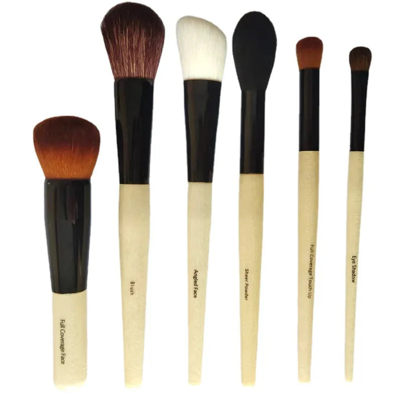 6pcs Makeup Brush Set for Foundation Blush Eyeshadow Blending Professional Cosmetic Tools