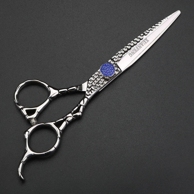 6 Inch Hair Cutting and Thinning Scissors - Professional Japanese 440C Steel Barber Shears