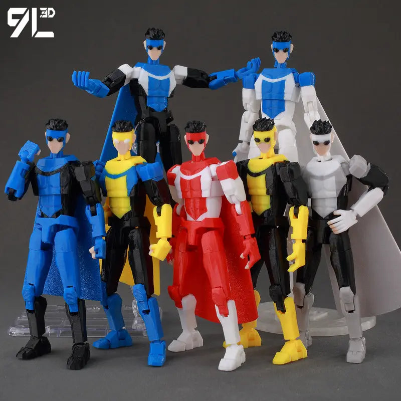 Superhero Action Figure Collectible Toy with Interchangeable Parts - 14cm