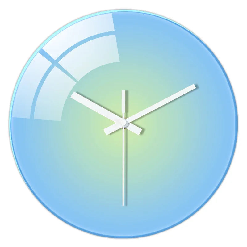 12 Inch Wall Clock for Living Room Bedroom Modern Silent Quartz Clock No Drilling