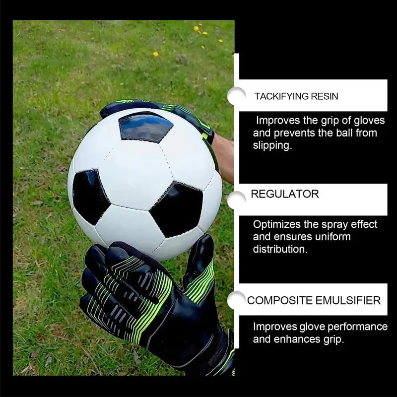 Football Goalkeeper Grip Spray 30ml – Safe, Harmless, Enhances Glove Grip