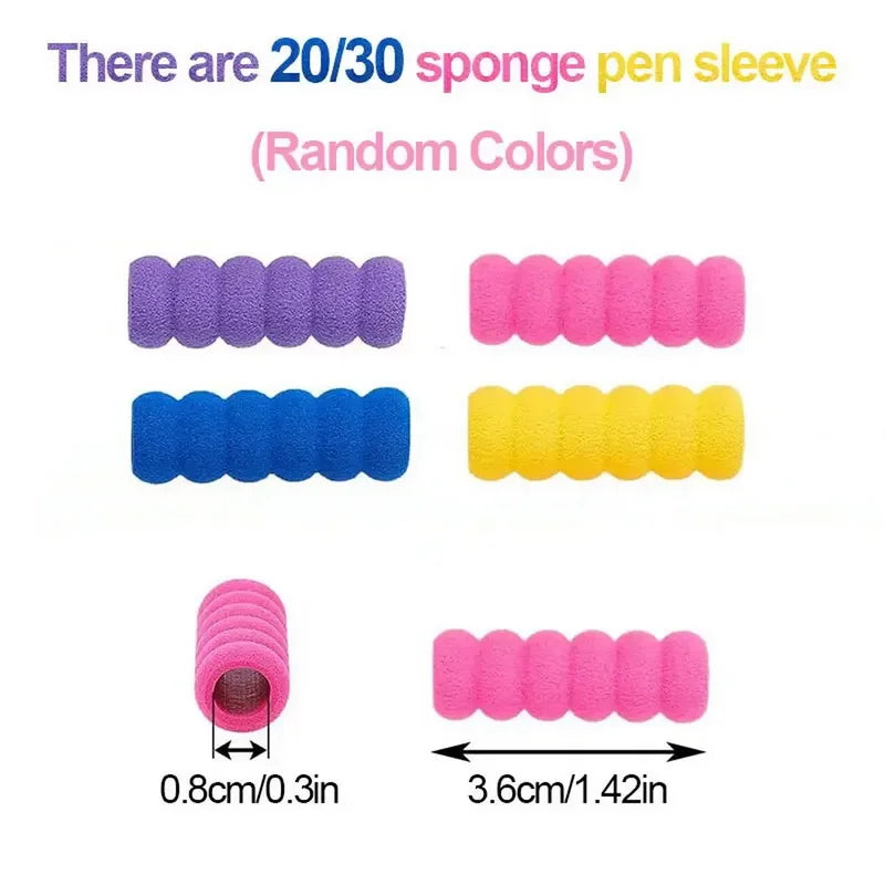 Soft Foam Pen Grip Sleeve Anti-Slip Writing Accessory for Most Pens