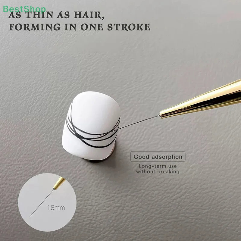 5-Pack Nail Art Brushes Set for Acrylic Flower & Line Drawing