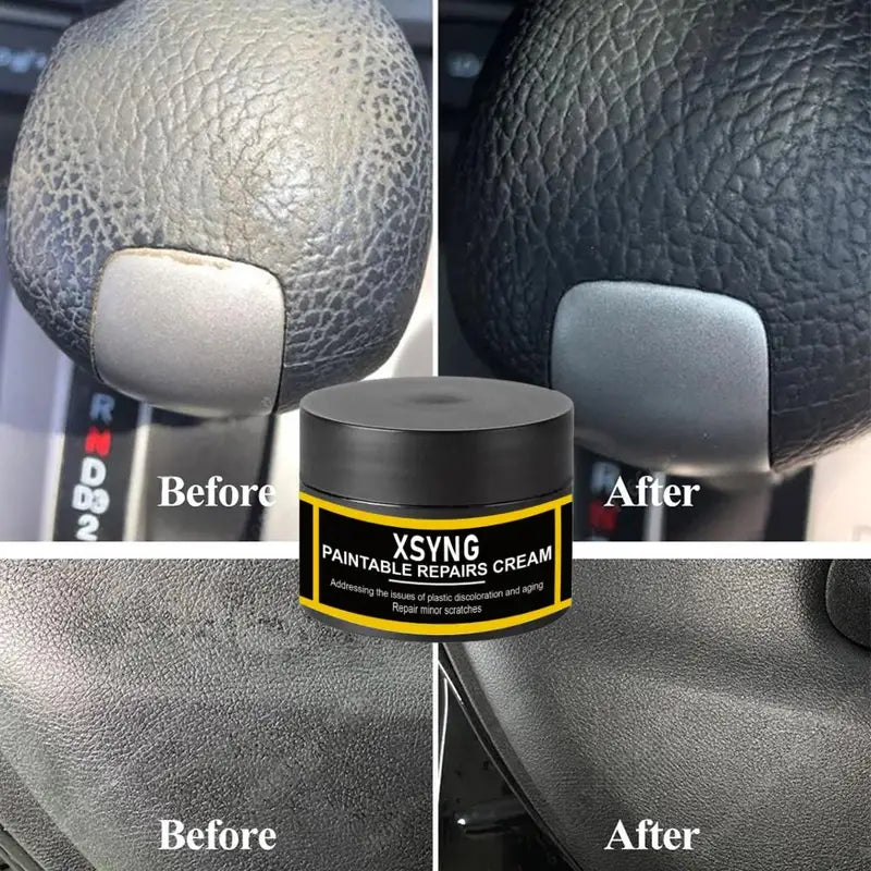 Car Leather & Plastic Refurbishment Cream - Scratch Repair & Restorer
