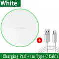 Wireless Charging Pad 30W Fast Qi Charger for iPhone Samsung Xiaomi - Black, White, Gray, Silver
