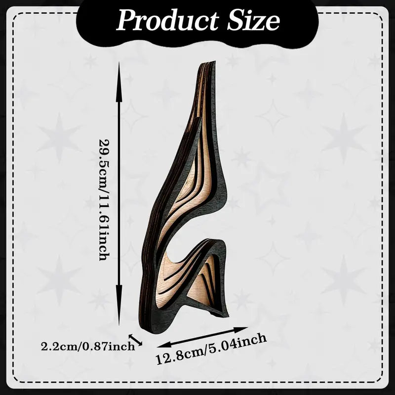 Minimalist Wooden Sculpture Figurine - Irregular Shape Home Decor