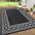 Outdoor Waterproof Reversible Rug 9x18ft for Patio, Deck, RV, Balcony