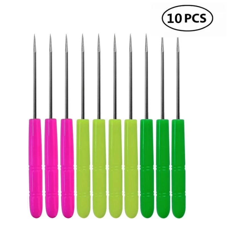 10pcs Cake Decorating Icing Pins - Stainless Steel Sugarcraft Needle Set