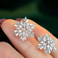 Sparkling Women's Cubic Zirconia Stud Earrings for Wedding & Party