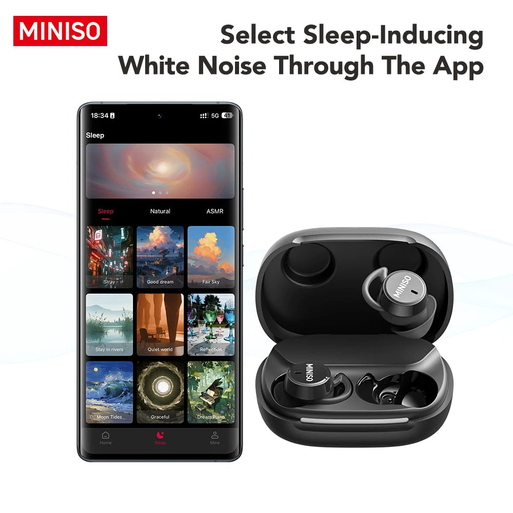 Sleep Aid Wireless Earbuds with Bluetooth 6.0 and AI Translation - In-Ear Headphones