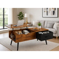 Lift Top Coffee Table with Hidden Storage and Shelf - Modern Home & Office