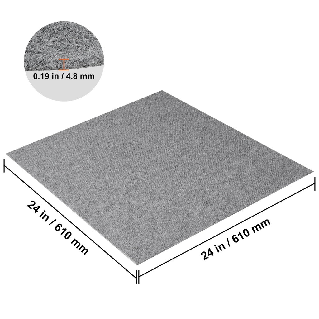Peel & Stick Carpet Tiles - Self-Adhesive Modular Floor Tiles for Indoor Outdoor Use