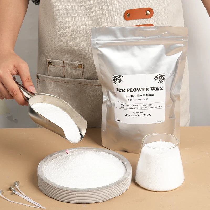 White Candle Wax for DIY Candle Making Supplies - 500g/1000g Snowflake & Landscape Sand