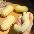 Peanut Shaped Crunchy Stress Ball - Fidget Toy for Anxiety Relief, Sensory Stimulation
