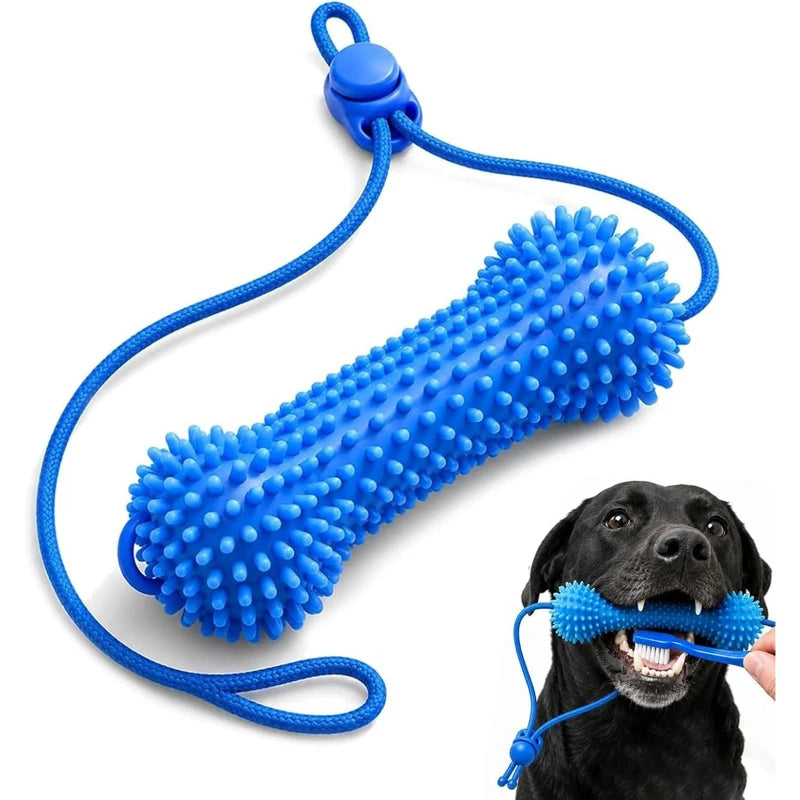 Dual-Action Dog Dental Chew Toy for Teeth Cleaning and Brushing