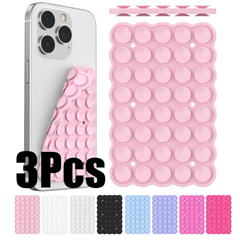Universal Silicone Suction Phone Holder Wall Mount with Anti-Slip Grip