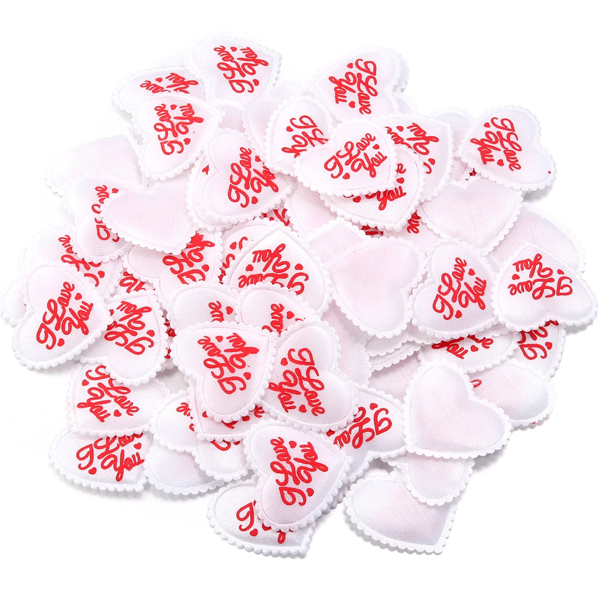 Heart-Shaped Sponge Artificial Petal for DIY Sewing Crafts and Wedding Decor - 50PCS