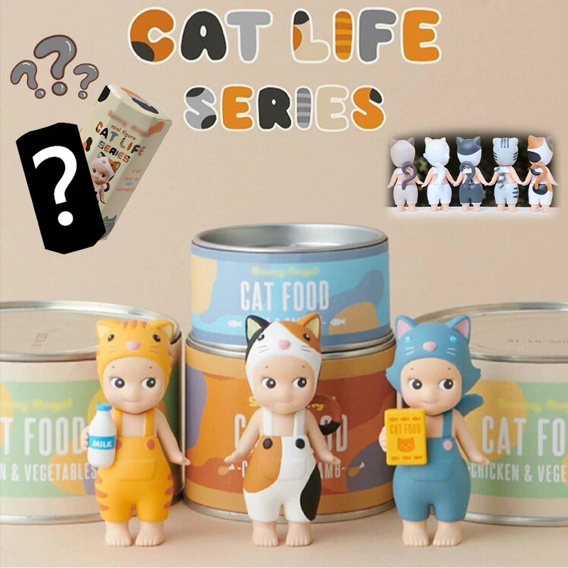 Anime Cat Figure Collectible Toy PVC Model Noodles Landscape Ornament Gift