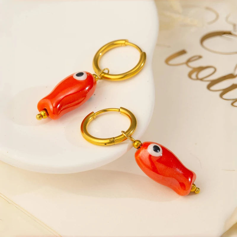 Colorful Fish Earrings for Women - Hypoallergenic Summer Jewelry Gift