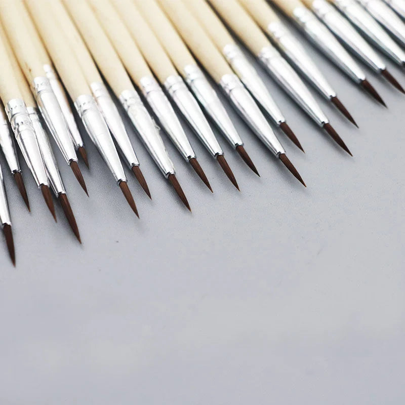 100 Pcs Fine Line Watercolor Brushes - Long Hair Art Painting Pen Set
