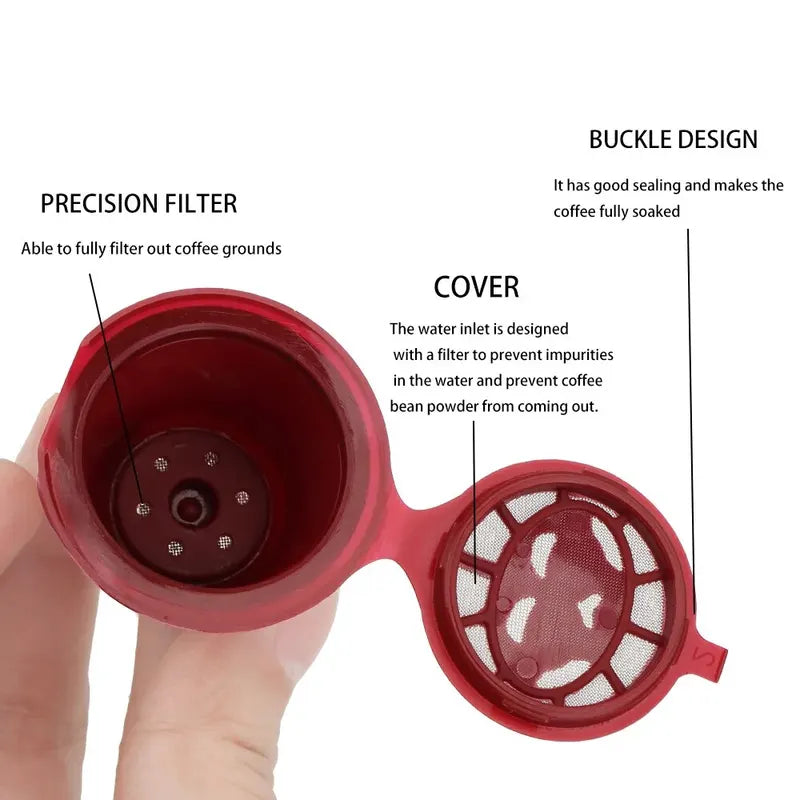 Reusable Coffee Capsules Set for Nespresso with Spoon & Brush - Food Grade PP