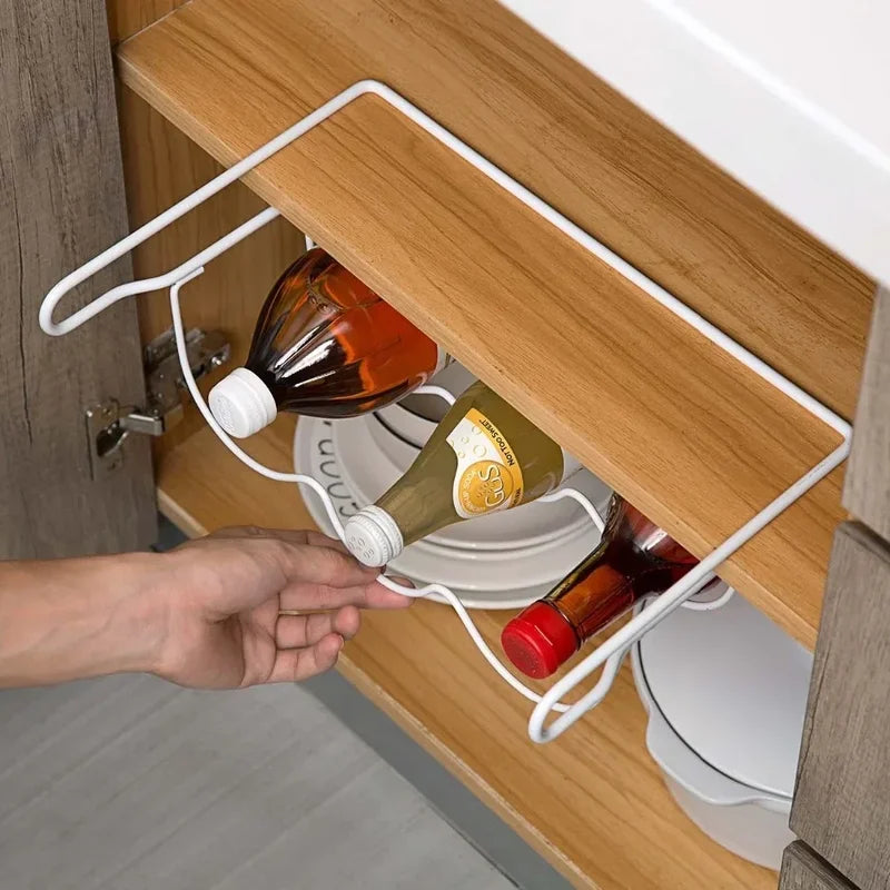 Refrigerator Organizer Rack for Bottles - Space Saver Kitchen Storage Shelf