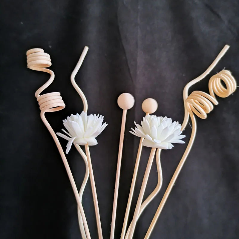 Artificial Flower Rattan Reed Diffuser Refill Sticks - 6, 8, 9 Pcs Home Fragrance