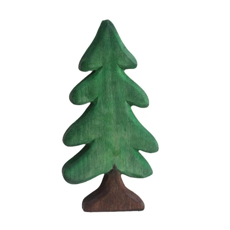Wooden Christmas Tree Decor Mini Pine Ornaments for Home & Office - 1/5pcs