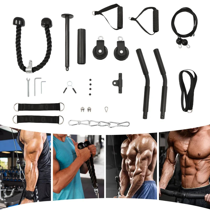Cable Pulley System for Home Gym Fitness Strength Training Equipment