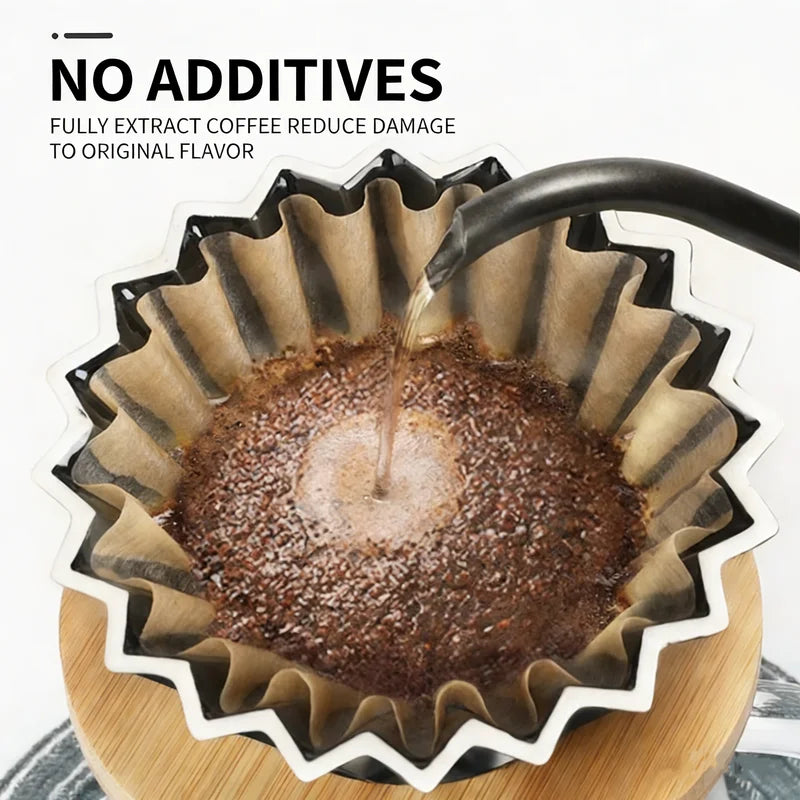 Disposable Coffee Filter Papers 50/100pcs for Drip Coffee Makers, Fits B75 & Wave Drippers