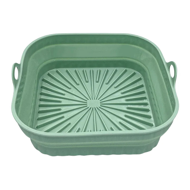 Foldable Silicone Air Fryer Liner Reusable Baking Tray Food Grade Kitchen Accessory