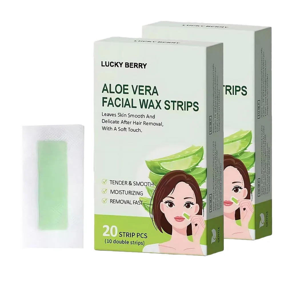 Facial Hair Removal Wax Strips for Face & Body - Gentle, Fast-Acting, Mess-Free