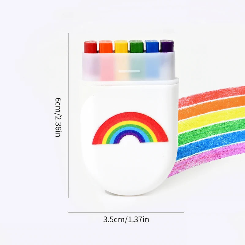 Rainbow Crayon Paint Set for Creative Art & Birthday Parties - 2 Pieces