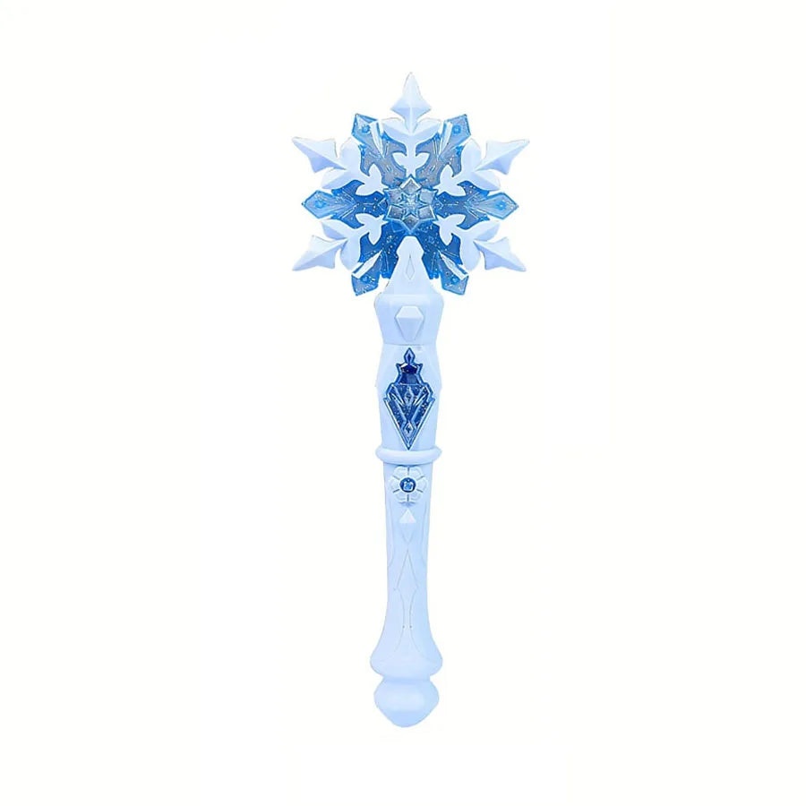 Princess Snowflake Magic Wand with LED Light - Dress-Up Toy for Girls, Holiday & Birthday Gift