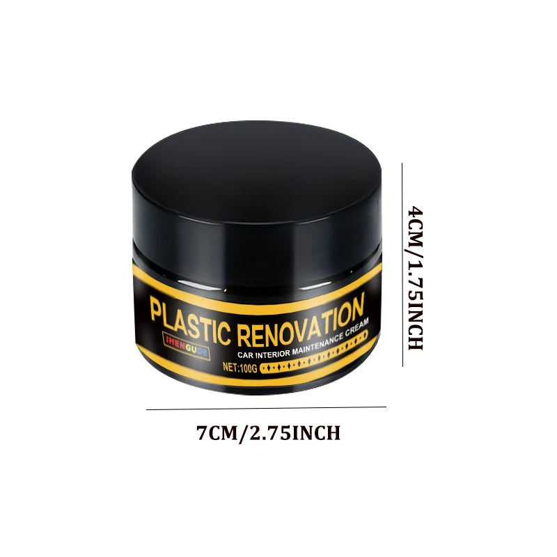 Car Plastic Repair Kit 100g Black Leather & Panel Wax Coating for Interior Restoration
